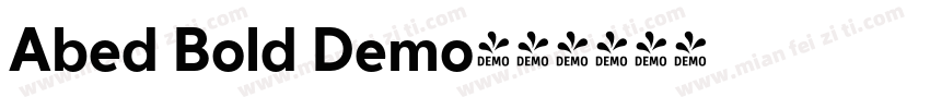 Abed Bold Demo字体转换